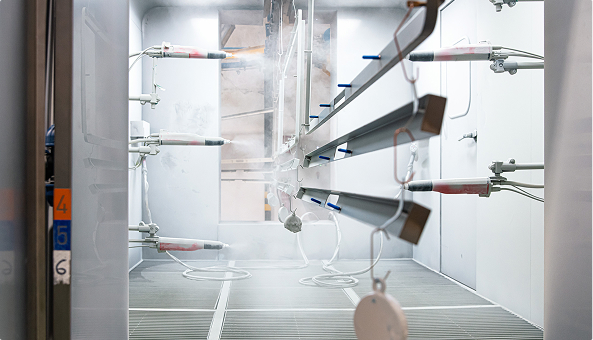 Aumento da capacidade da linha de pintura electroestática com cabine robotizada